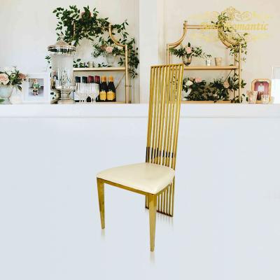 China Luxury Stackable Louis Events Hotel Banquet Wedding Chairs Modern Gold Stainless Steel for Hall Restaurant Reception Decor for sale