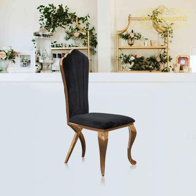 China hot sale modern stainless steel gold wedding event cheap banquet chair modern hotel furniture restaurant chairs for sale