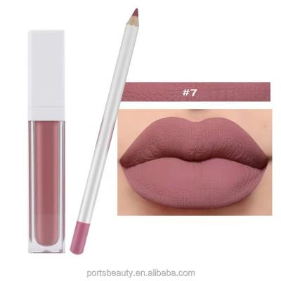 China Waterproof Private Label Lip Gloss Stick Custom Lip Gloss Neon Color Matte Red Liquid Orange Color Lipstick for sale