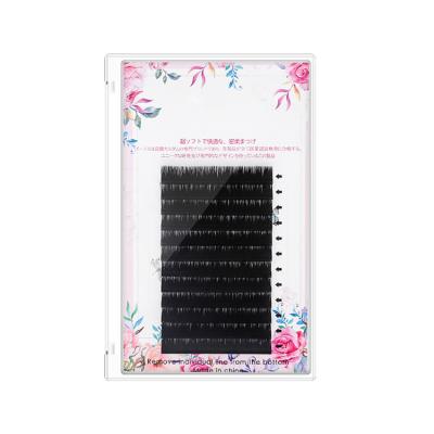 China Long Best Price Natural Private Label Matte Black Russian Volume Easy Fanning Eyelash Extensions for sale