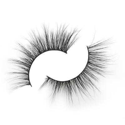 China Long Natural Faux Mink Eyelashes Vendor Eyelash Box With 3d Logo Mink Lashes Fluffy Eyelash for sale