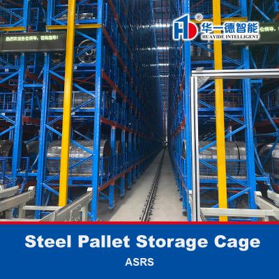 Cina Cage di stoccaggio di pallet in acciaio pieghevole Cassa di stoccaggio di pallet in acciaio Contenitore a maglia di filo per ASRS in vendita