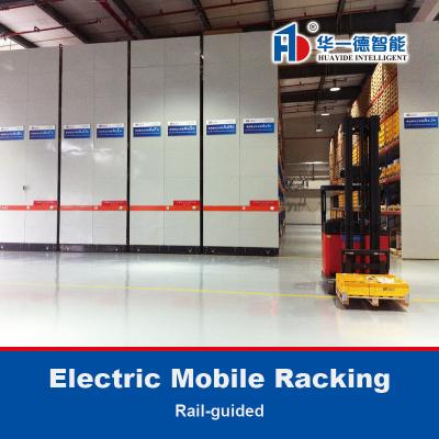 China Electric Mobile Pallet Racking  Rail-Guided Electric Mobile Rack Warehouse Storage Rack for sale