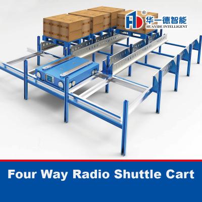 China Four Way Radio Shuttle Cart For 4 Way Radio Shuttle Rack Radio Shuttle Pallet Runner Car Racking for sale