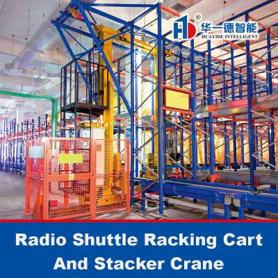 China Radio Shuttle Rack  Cart And Stacker Crane For Automatic Storage And Retrieval System ASRS Warehouse Storage Racking for sale