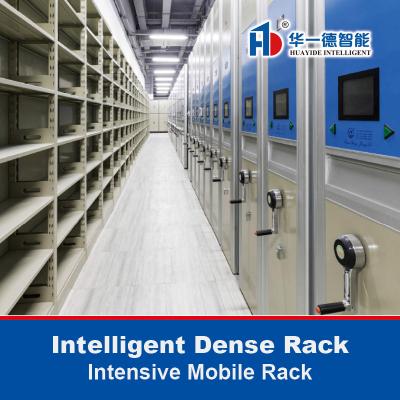 China Mobile Compactor Storage System Hand Push Electronic Mobile Shelves Filing Cabinet Dense Rack for sale