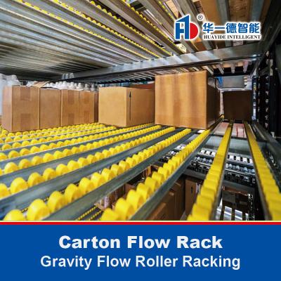 China Cartão de rack de fluxo de gravidade de fluxo de rolos de racking de cartão de fluxo de racking de armazenamento de armazenamento à venda