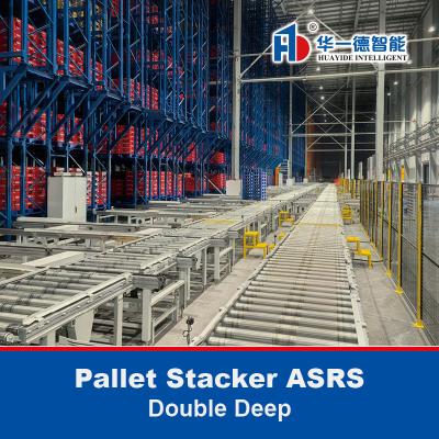 China Doppel diep palletstapler ASRS, automatisch opslag- en terugvordersysteem Te koop