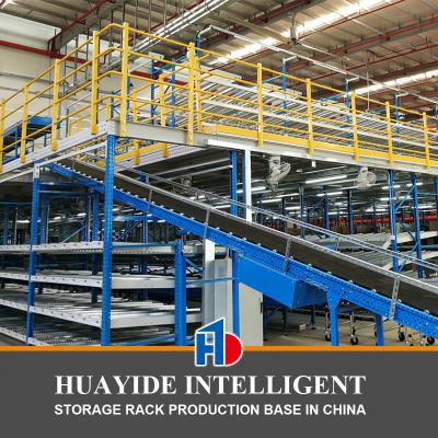 Chine A25: Plateaux de mezzanine supportés par plateaux de débit en carton, plateaux à plusieurs niveaux, plateaux de stockage en entrepôt à vendre