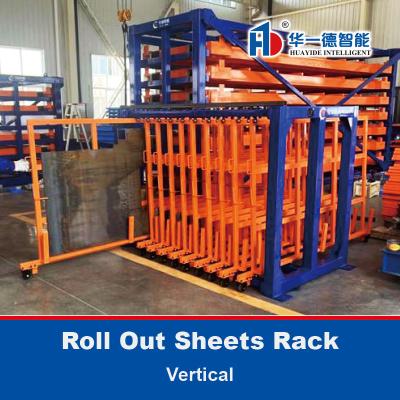 China Vertical Roll Out Sheets Rack  Metal Sheets Storage Racking Drawer Racking for sale