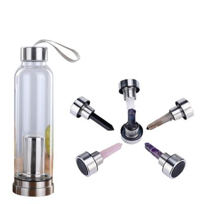 China Wholesale Viable High Borosilicate Glass Juice Bottle With Silicone Sleeve With Infuser Sport Glass Water Bottle for sale