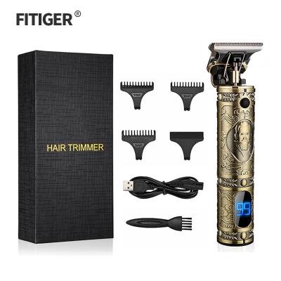 China Limit 4 Comb Metal Hair Clipper Retro Style Durable And Powerful Cordless Clipper High Quality For Men Professional Hair Trimmer for sale