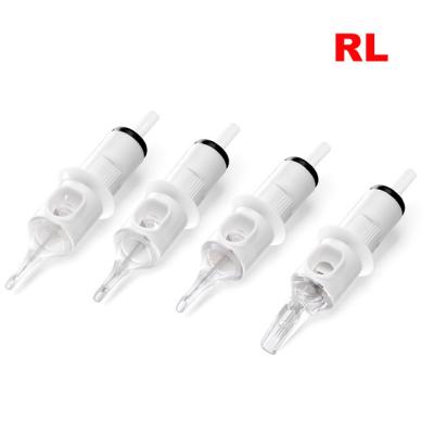 China E.O. Permanent Premium Safety Round Liner RL Tattoo Cartridges Needles 20pcs/box Quality Gas Sterilized Disposable With Membrane for sale