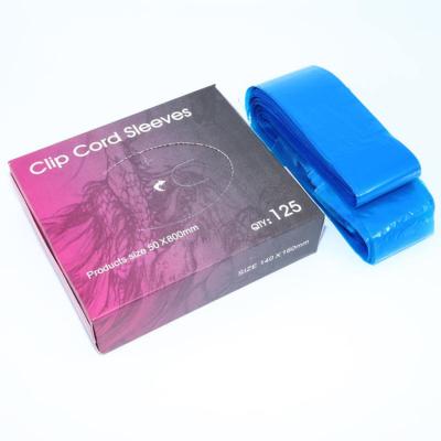 China Wholesale Price Disposable Blue Color 125pcs/box Disposable Tattoo Clip Rope Sleeves For Clip Rope Cover for sale