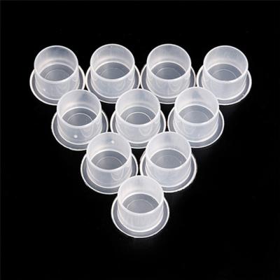 China 100PCS/Bag Disposable Hot Selling Transparent Plastic Tattoo Pigment Cups Tattoo Ink Cup With Base for sale