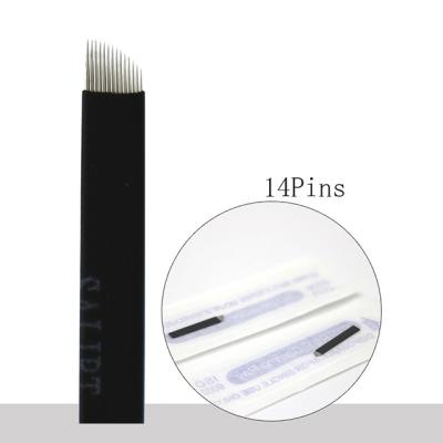 China 0.2mm Permanent Beveled Eyebrow Microblading Blade 0.25mm Flex Shape Tattoo Manual Blade For 3D Permanent Makeup Manual Pen for sale