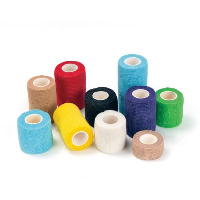 China Factory Direct Supply Custom Logo Printing Non-woven Elastic Adhesive Bandage First Aid Cohesive Tapes Clean Cotton/Nonwoven for sale