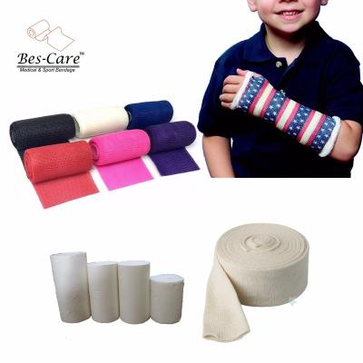 China Quicker Molding Fiberglass Medical Waterproof Casting Tape Custom Sport Bandages Cohesive Elastic Adhesive Surgical Tapes Tubular Bandages for sale