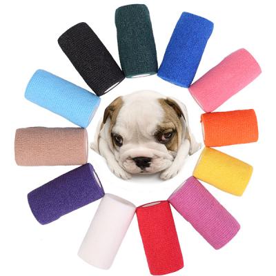 China Cotton / horse racing elastic cohesive animal nonwoven wholesale self-adhesive bandage quality bands vetrap bandaging bandage rider for sale