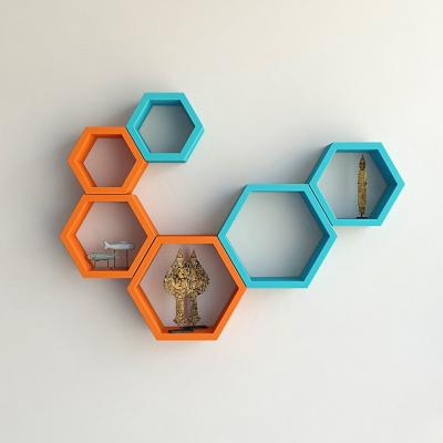 China (Size)Adjustable High Quality Hexagon Shape Wall Mounted Shelf Floating Shelves For Storage And Display Set Of 3 for sale