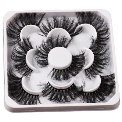 China Wholesale Natural Curl 5 Pairs 3D Boxes False Eyelashes Natural False Eyelashes Vegan Dramatic Faux Mink Lasheswholesale Vendor Volume Ciglia for sale