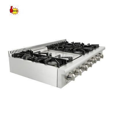 China Hotel Hyxion high quntity gas cooker top / top range / gas cooking stove for sale