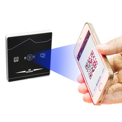 China Tempered Glass and Zinc Alloy NFC Wiegand Card 26/34 QR Code RFID Door Control System Access Control Card Reader for sale