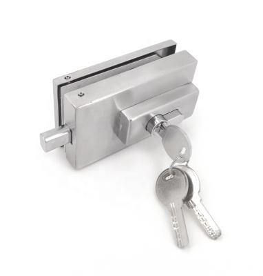 China KECO Modern Frameless Glass Door Center Lock Patch With Keys Patch Fixture for sale