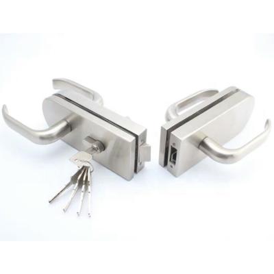 China KECO Modern Swinging Glass Door Clamp Lock Handle Lock For Tempered Glass Door for sale