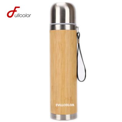 China Sustainable Food Grade Double Walled Eco - Friendly Bamboo Bottle for sale