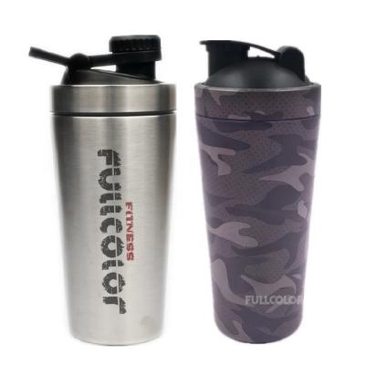 China Sustainable Food Grade Stainless Steel Protein Shaker Bottles With Blender for sale