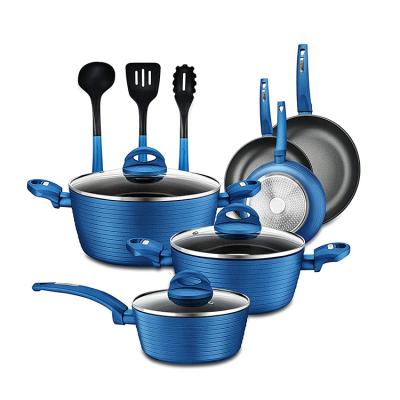 China Viable Professional Nonstick Press Aluminum Cookware Sets Frying Pan for sale