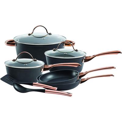 China Non Sustainable Stick Forged Aluminum Cookware Kitchen Set for sale