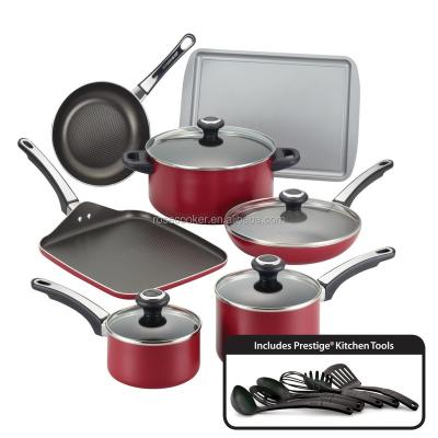 China 15 piece arc cookware /megaware sustainable non-stick cookware / korkmaz cookware set for sale