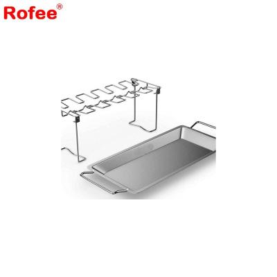 China Sustainable Chicken Wing Leg Rack Stainless Steel Grill Holder And Griddle For BBQ for sale