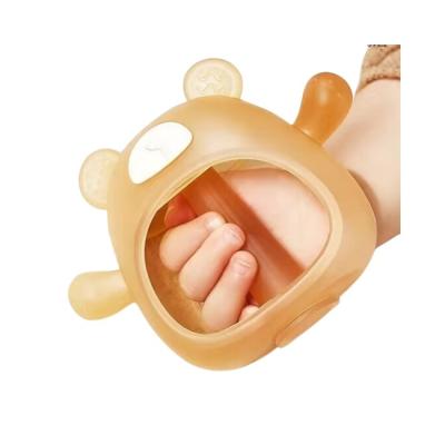 China Soft Toy Wholesale Sensory Teether Silicone Baby Autism Kids Chewable Sensory Toys Cute Bear Silicone Baby Teether for sale