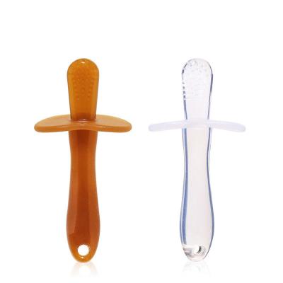 China Non-toxic Hot Sale BPA Free Soft High Elasticity Silicone Teether Toy Teething Stick for Baby Chewing Gum Cleaning for sale