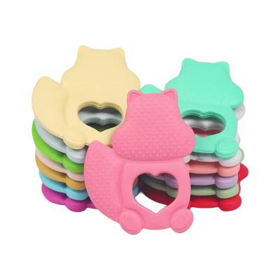 China Non-toxic Whosale Squirrel Food Grade Chew Teething Toy Anti-eating Silicone Baby Teether for Baby Chewing for sale