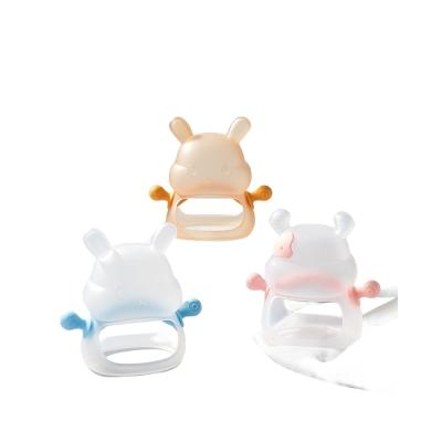 China Soft Toy Hot Sale Bear Shape Baby Silicone Teethers Teething Soothing Molar Toy Silicone Baby Teether for sale