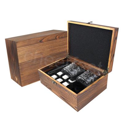 China Metal Viable Reusable Whiskey Shipping Ddp Ice Cube Cooling Stone With Glass Storage Gift Set Stainless Steel Cube Whiskey Stones for sale