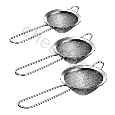 China Stainless Steel Back Good Mesh Sieve Strainer Cocktail Viable Tea Strainer Food Grade Kit for sale