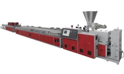 China WPC-Maschine Holz-Kunststoff-Verbunddeckung Hohlmassivdeck-Bodenbelag Post-Verbundprofil Schiene Extrusions-Produktionslinie zu verkaufen