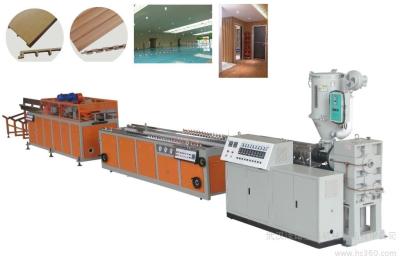 China Wood Plastic PVC WPC Door Frame Production Line Saw Cutter And 400kg/h Output Capacity for sale