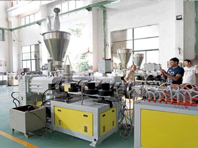 China Fire Resistance PVC Profile Extrusion Line 55KW WPC Wall Panel Production Line for sale