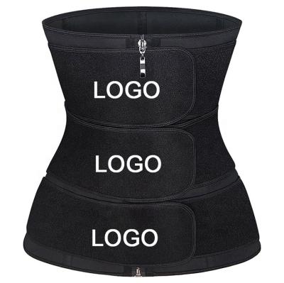 China Custom Made Antibacterial Plus Size Neoprene Bone Fajas Reductoras Body Shapers 3 Strap Corset Waist Trainer With Hooks And Steel Zipper for sale