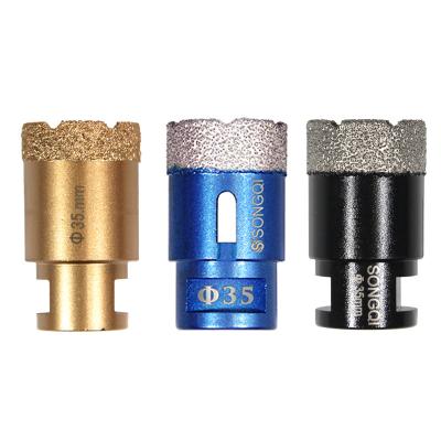 China Drilling Holes SONGQI  Vacuum Brazed  Tile Porcelain Core Drill Bit Diamond Drills Hole Saw Hole Cutter Diamond Drill Bit for sale