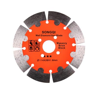 China Suitable for kinds of Angle Grinder and Cutting Table 4 1/2 Inch Flush Cut Diamond Saw Blade SONGQI Wall Diamond Saw Blade Disc for Cutting Masonry Brick Ground and Block Wall for sale