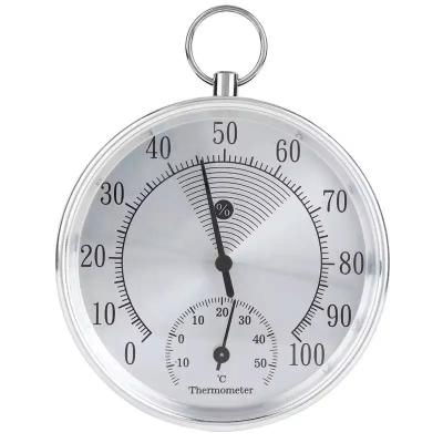 China - 10cm Thermometer Hygrometer with Hanging Ring for Warehouse Office Indoor Home Greenhouse for sale