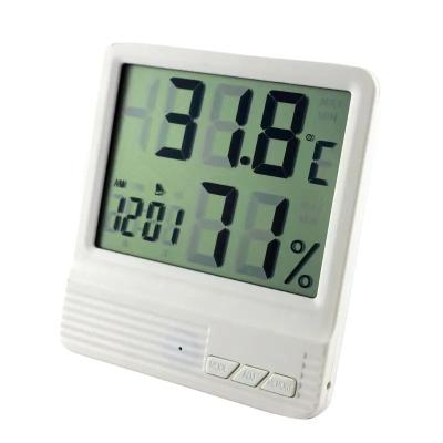 China - Thermometer Hygrometer Alarm Clock LCD Digital Display Temperature Humidity Meter for sale