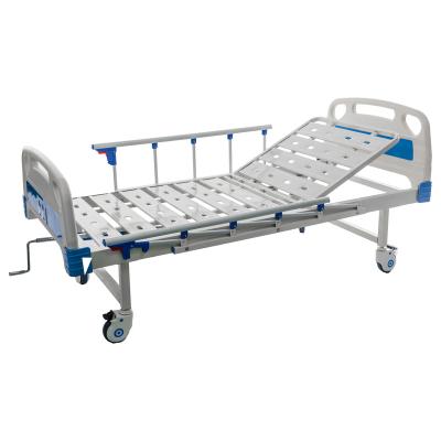 China Portable High Quality Hospital Furniture Folder Lifting Moving 1 1 Function Hospital Crank Medical Bed for sale